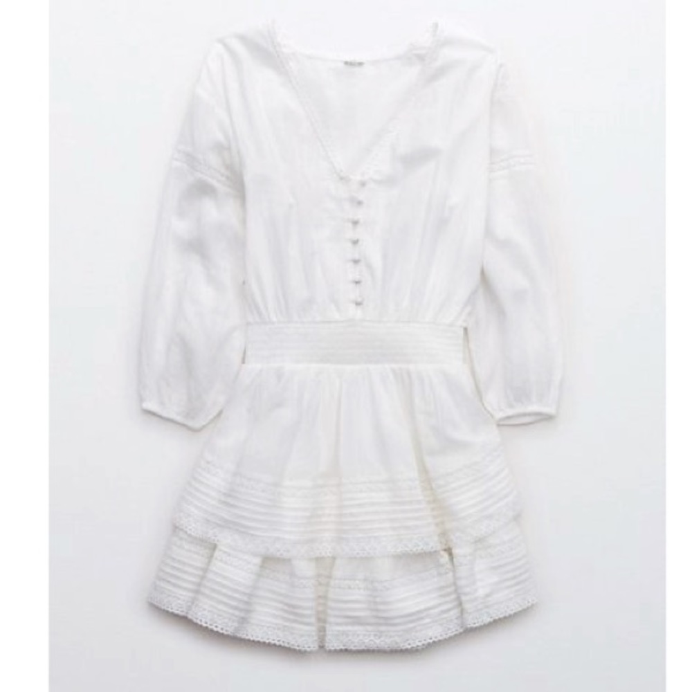 White long sleeve sundress